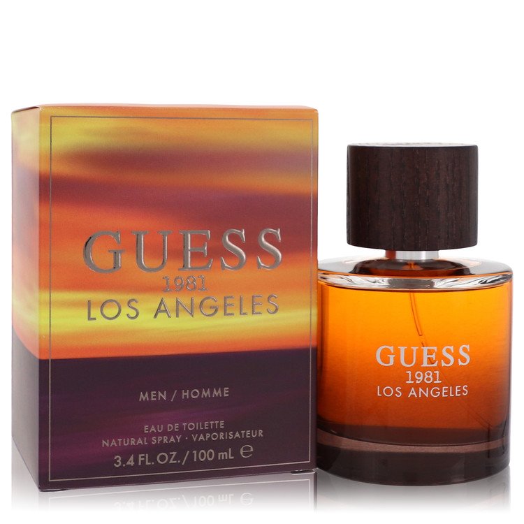 Guess 1981 Los Angeles perfume bottle and packaging on a white background