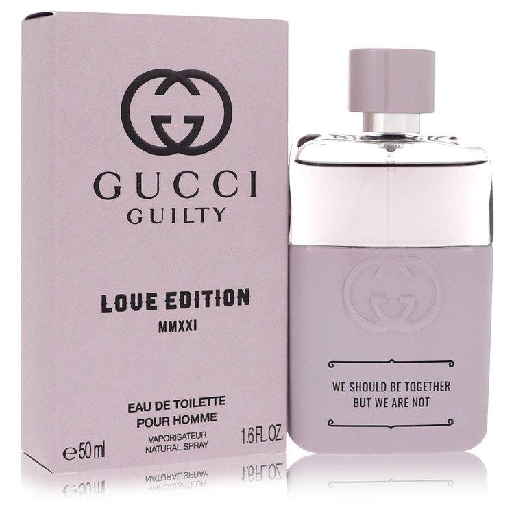Gucci Guilty Love Edition Eau de Toilette for men with packaging on a white background