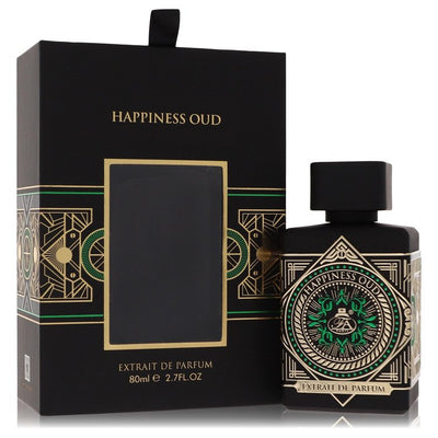 Fragrance World Happiness Oud Eau de Parfum bottle - unisex woody spicy oriental fragrance with bergamot, ginger, oud, and licorice