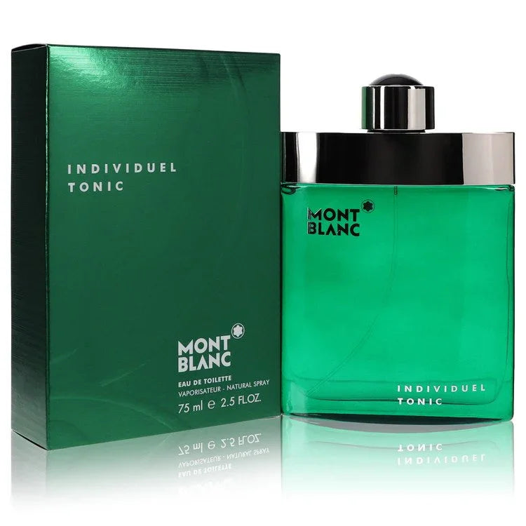 Mont Blanc Individuel Tonic perfume bottle and packaging on a white background