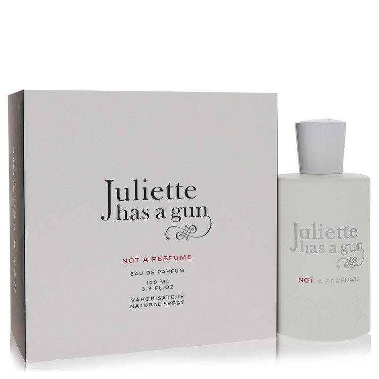 Perfume bottle and packaging of 'Juliette has a gun' on a white background