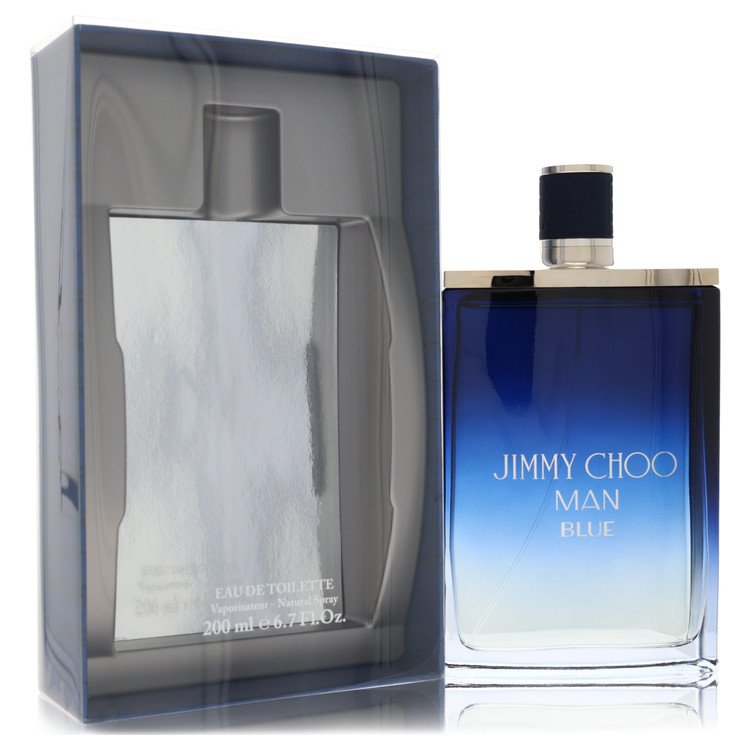 Jimmy Choo Man Blue cologne bottle with bergamot, lavender, clary sage, leather, cypress, sandalwood, vanilla and vetiver
6.7 oz