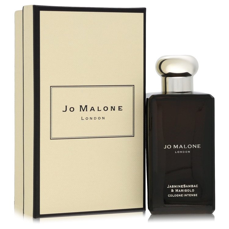 Jo Malone London Jasmine Sambac & Marigold Cologne Intense bottle — luxury floral unisex fragrance featuring radiant marigold, dewy jasmine sambac, and warm benzoin notes