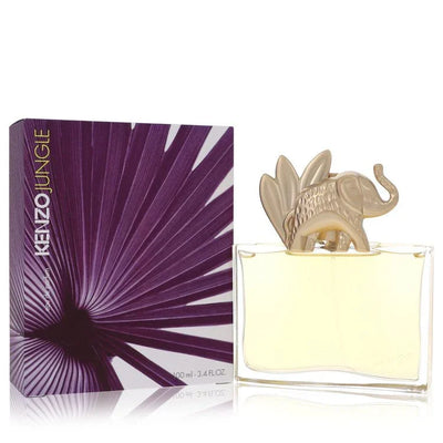 Kenzo Jungle perfume bottle with packaging on a white background