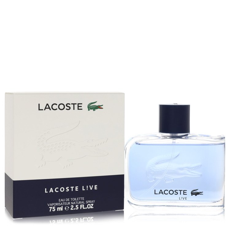 Lacoste Live perfume bottle and packaging on a white background