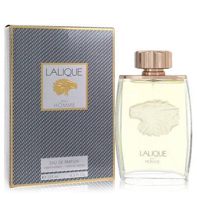 Lalique Pour Homme Eau de Parfum bottle — men's woody aromatic EDP with lavender, iris, oakmoss and sandalwood