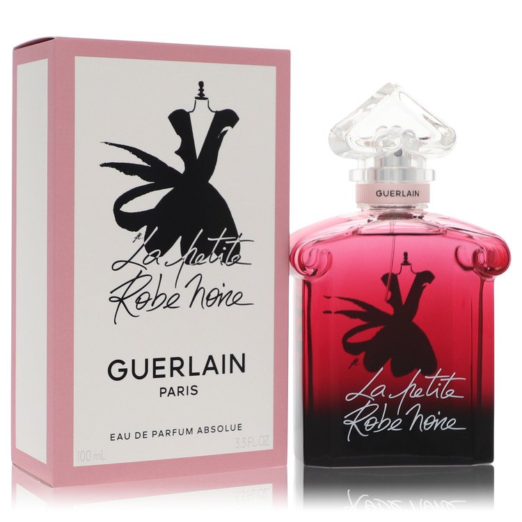 Guerlain La Petite Robe Noire perfume bottle and packaging on a white background