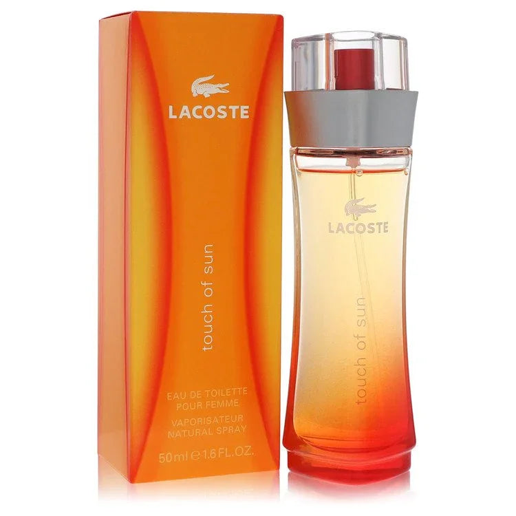 Touch of Sun by Lacoste Perfume bottle — bright floral fruity women's fragrance with grapefruit, bergamot, rose, peony, water lily, sandalwood, musk, and amber