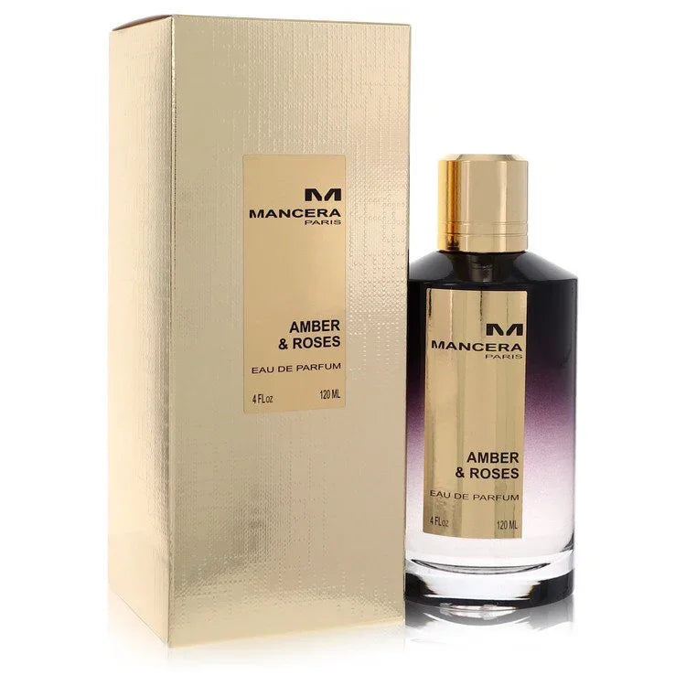 Mancera Amber & Roses Perfume bottle — oriental floral unisex Eau de Parfum with Sicilian lemon, rose, Indian jasmine, amber, white musk, and labdan