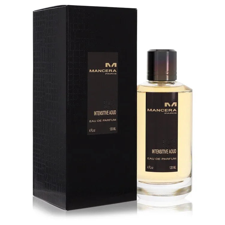 Mancera Intensive Aoud perfume bottle and packaging on a white background