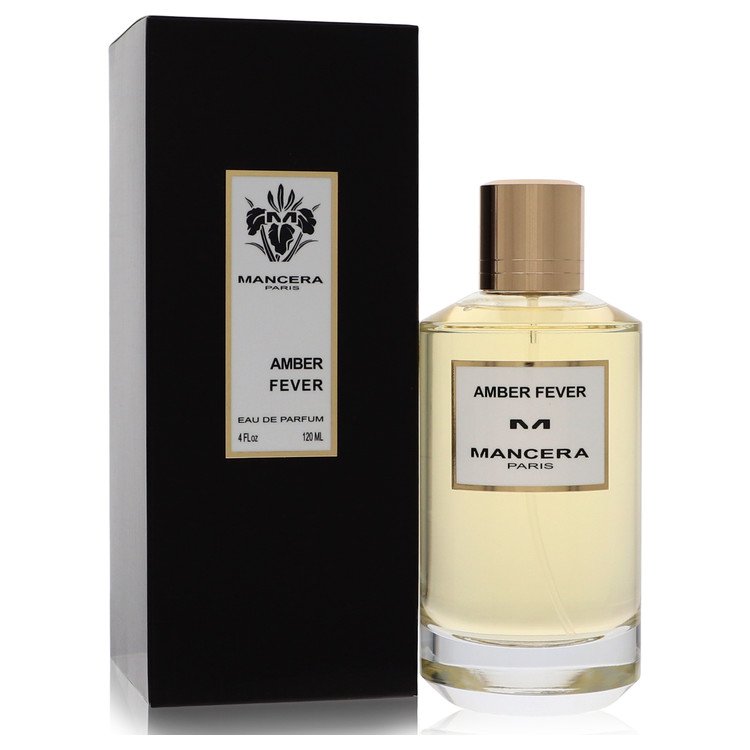Mancera Amber Fever perfume bottle and packaging on a white background
