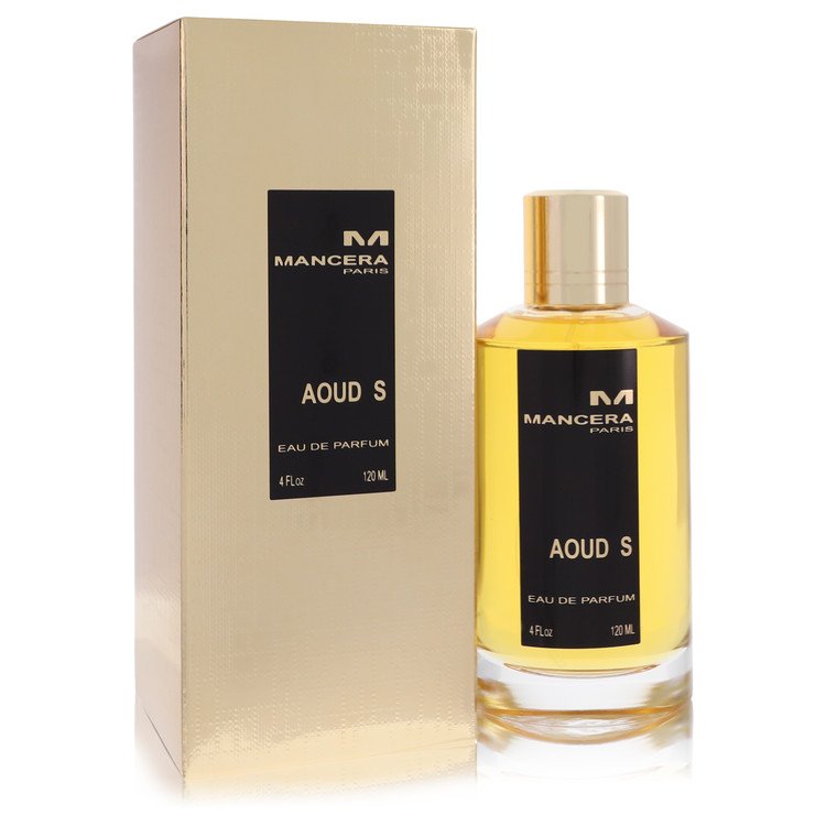Mancera Aoud S Eau de Parfum bottle and packaging on a white background