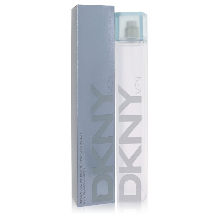 DKNY Cologne by Donna Karan bottle — iconic fresh woody aquatic men's perfume with grapefruit, juniper berry, bergamot, violet leaf, cardamom, orris, sandalwood, musk, and amber notes.