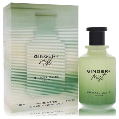 Michael Malul Ginger + Mist Perfume bottle - crisp aromatic woody fragrance with bergamot, lemon, ginger, cedar leaf, pineapple and musk