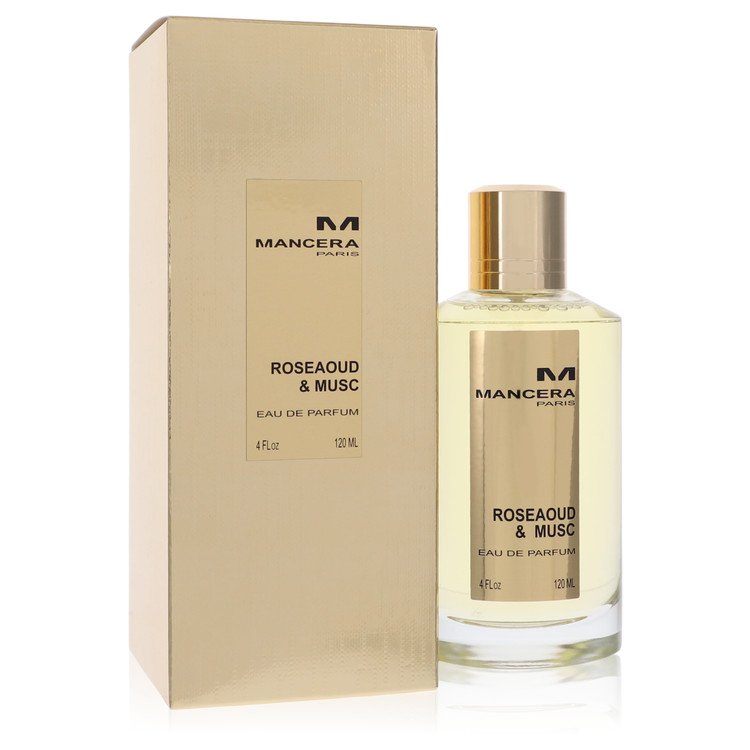 Mancera Roseoud & Musc bottle — floral musky fragrance with rose, fruity accords, peony, and musk notes.