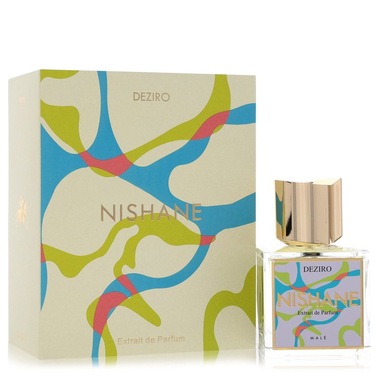 Nishane Deziro Extrait de Parfum bottle — Woody Aromatic men's fragrance with bergamot, cardamom, lavender, vetiver, and sandalwood notes