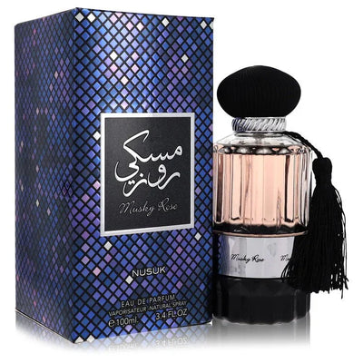 Nusuk Musky Rose perfume bottle and packaging on a white background