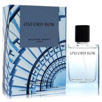 Michael Malul Oxford Row Cologne bottle — sophisticated woody spicy fragrance with citrus, spice, floral, aromatic, and warm amber notes.