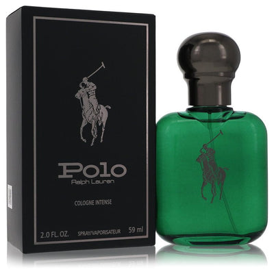 Polo Cologne Intense bottle for men — Bold aromatic fougere fragrance with basil, mint, grapefruit, clary sage, patchouli, and vetiver notes