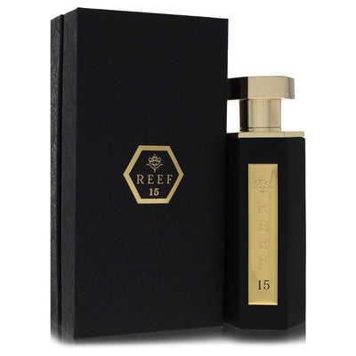 Reef 15 Parfum Cologne bottle — fresh woody floral men's fragrance with bergamot, convallaria, oud, and sidr.