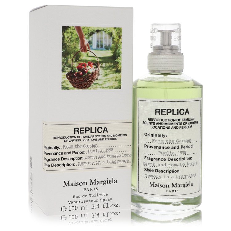 Replica From the Garden Perfume bottle by Maison Margiela — floral green fresh fragrance with green notes, bergamot, galbanum, rose, peony, lily of the valley, musk, cedarwood and vetiver
