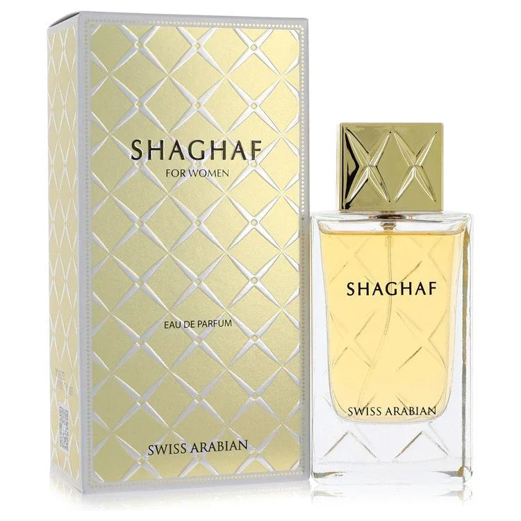 Shaghaf Eau de Parfum bottle and packaging on a white background