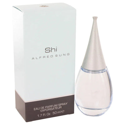 Alfred Sung Shi Eau de Parfum bottle — floral citrus aquatic women's fragrance with water lily, rice leaf, mandarin orange, orange blossom, and musk