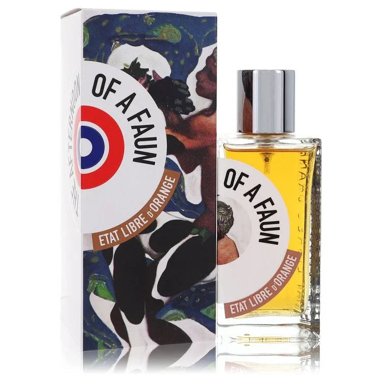 Perfume bottle and packaging of 'Of a Faun' by Etat Libre d'Orange on a white background