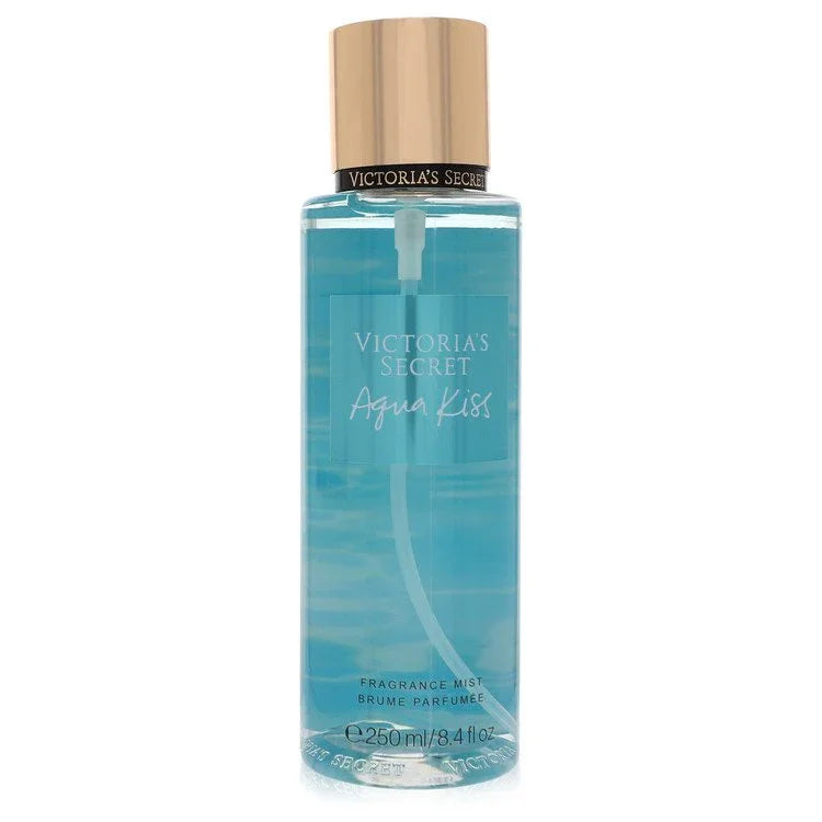 Victoria's Secret Aqua Kiss fragrance mist bottle on a white background