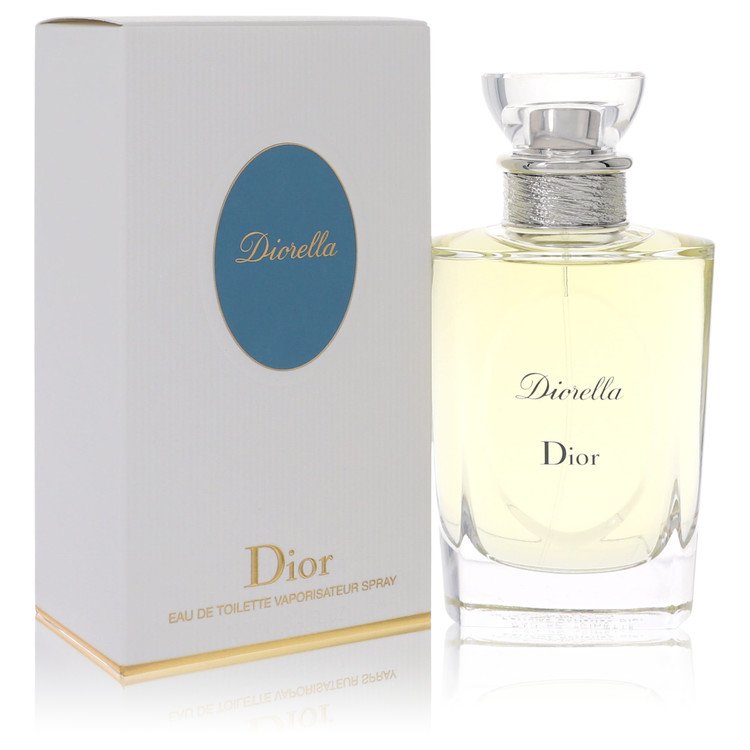 Dior Diorella perfume bottle and packaging on a white background