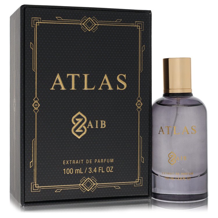 Zaib Atlas Cologne bottle — Fresh Woody Aromatic men fragrance with bergamot, lemon, grapefruit top notes, lavender, geranium, sage, cedarwood, amber, and musk