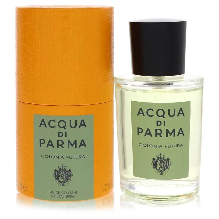 Acqua Di Parma Colonia Futura Cologne signature luxury glass flacon displaying its premium green label layout and clean boundaries against a solid backdrop