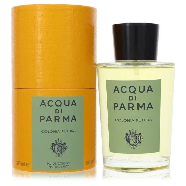 Acqua di Parma Colonia Futura cologne bottle and packaging on a white background