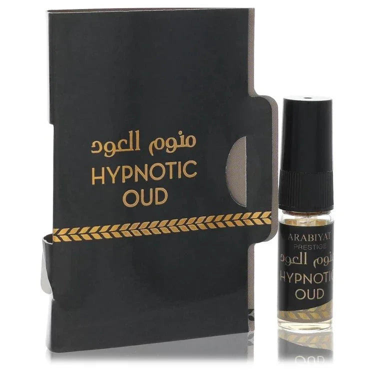 Arabiyat Hypnotic Oud Perfume luxury signature architectural bottle showcasing its elegant Middle Eastern design lines and premium details against a clean backdrop