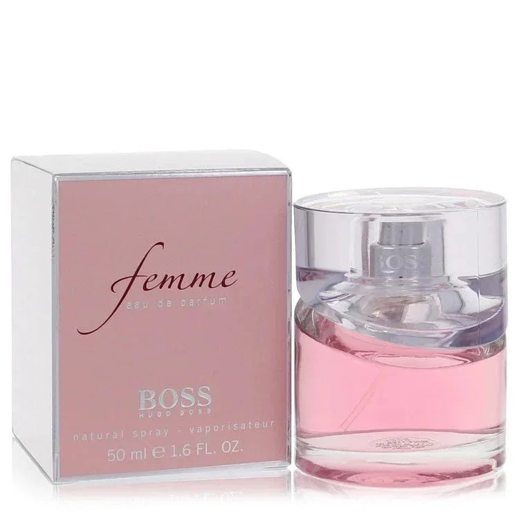 Boss Femme eau de parfum spray for women, 50ml pink perfume bottle with matching box