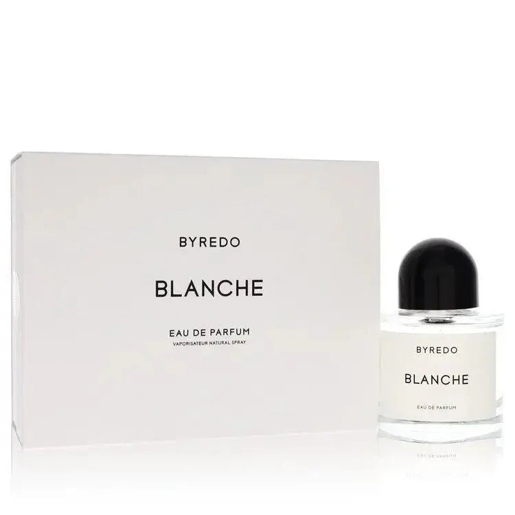Byredo Blanche Eau de Parfum minimalist bottle — floral aldehydic EDP with aldehydes, rose, neroli, violet and blonde woods