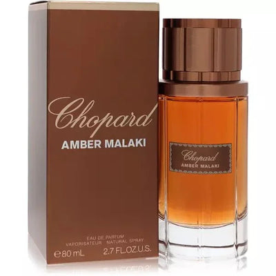 Chopard Amber Malaki Eau de Parfum spray with brown box and amber bottle, 80 ml