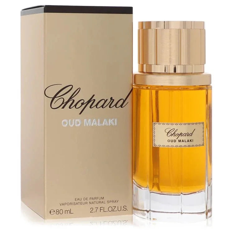 Chopard Oud Malaki Eau de Parfum spray with gold box and bottle, 80ml designer fragrance