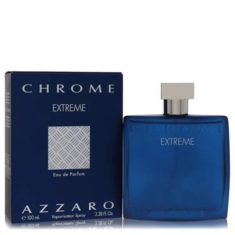 Blue Chrome Extreme Eau de Parfum cologne bottle and box for men, 100ml size.