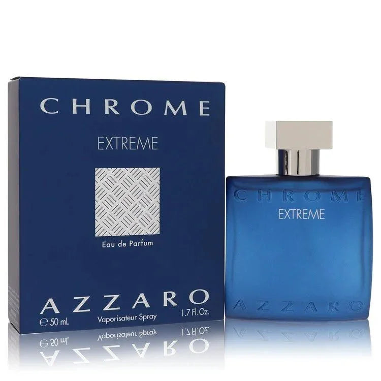 Chrome Extreme Eau de Parfum for men, blue bottle and packaging, 50ml spray