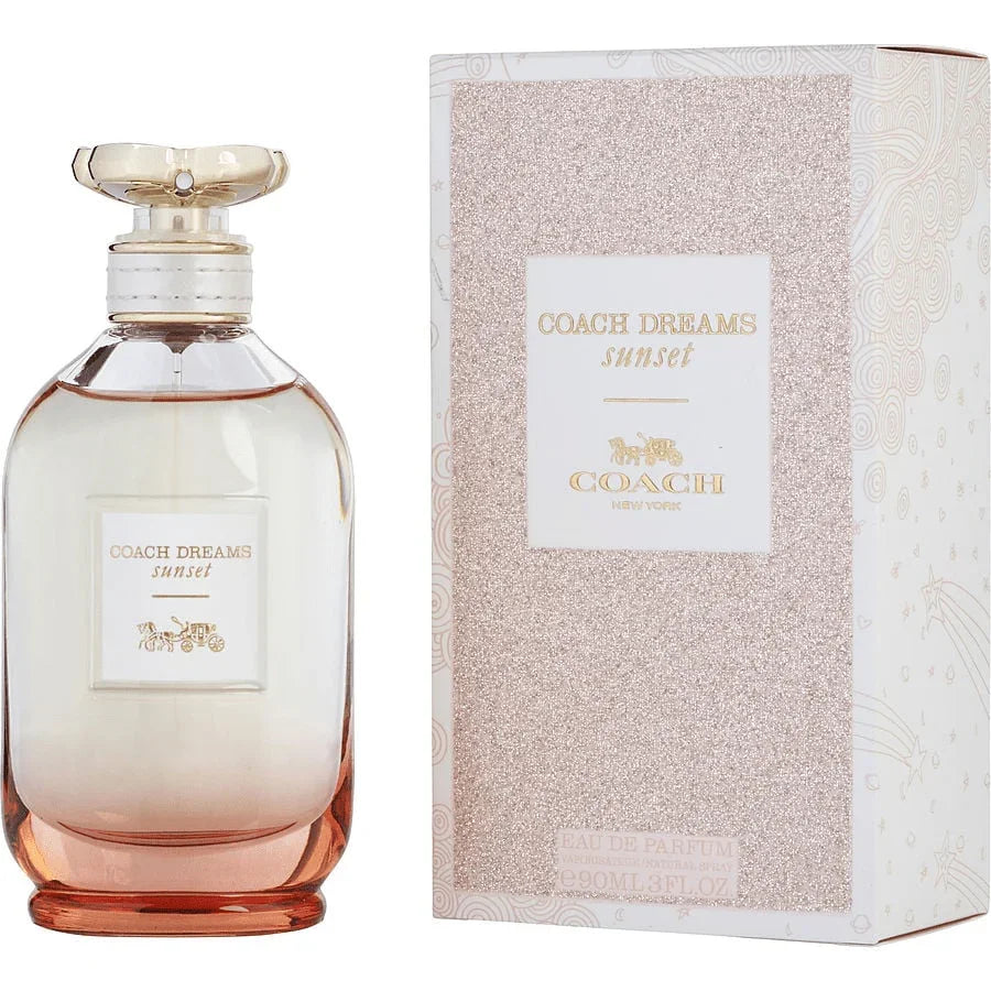 Coach Dreams Sunset Eau de Parfum spray with glittery pink box, 90ml perfume bottle