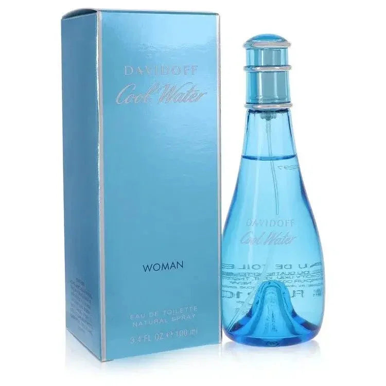 Davidoff Cool Water Eau de Toilette spray for women with blue box and bottle