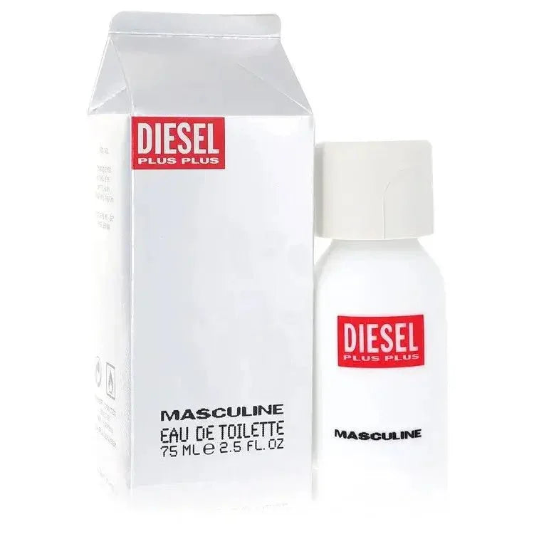 Diesel Plus Plus Cologne bottle — Woody Aromatic men fragrance with bergamot, lemon, mandarin, carrot, violet, and sandalwood