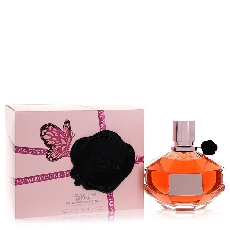 Flowerbomb Nectar Perfume bottle by Viktor & Rolf — oriental floral fragrance with blackcurrant, bergamot, jasmine, orange flower, vanilla, benzoin and patchouli