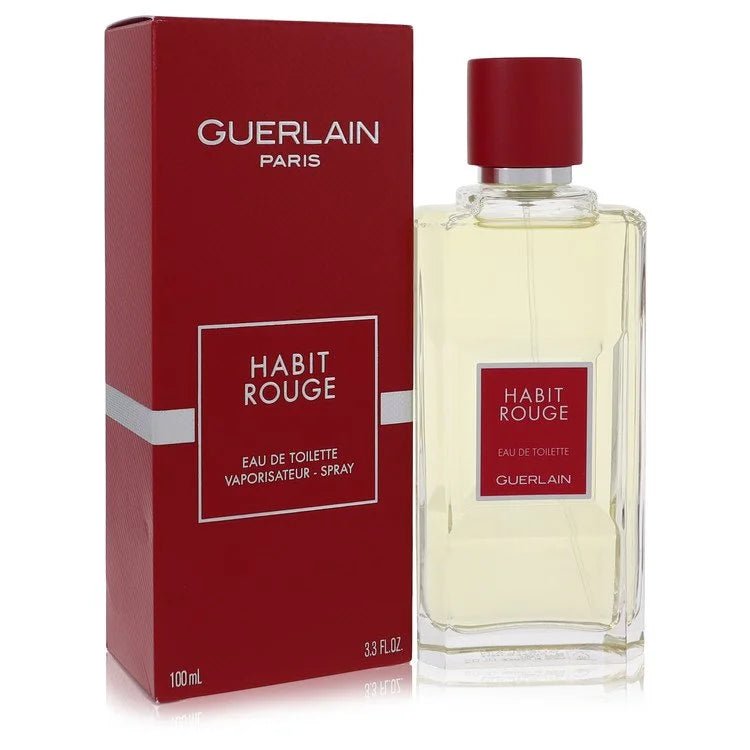 3.4 oz Eau De Toilette SprayHabit Rouge CologneBy Guerlain for MenGuilty Fragrance