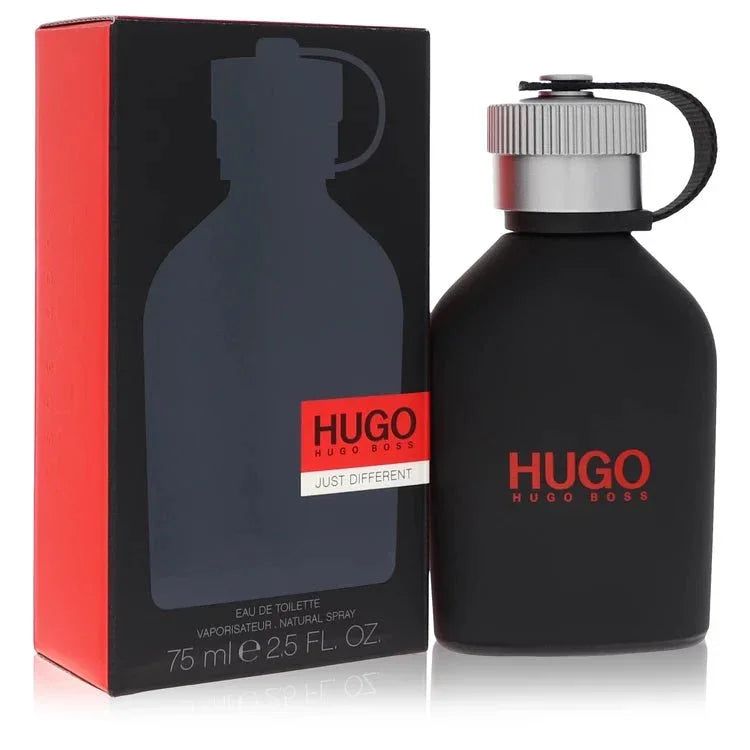 Hugo Just Different cologne bottle for men — Refreshing aromatic fragrance with icy mint, freesia, basil, cashmeran, and patchouli notes