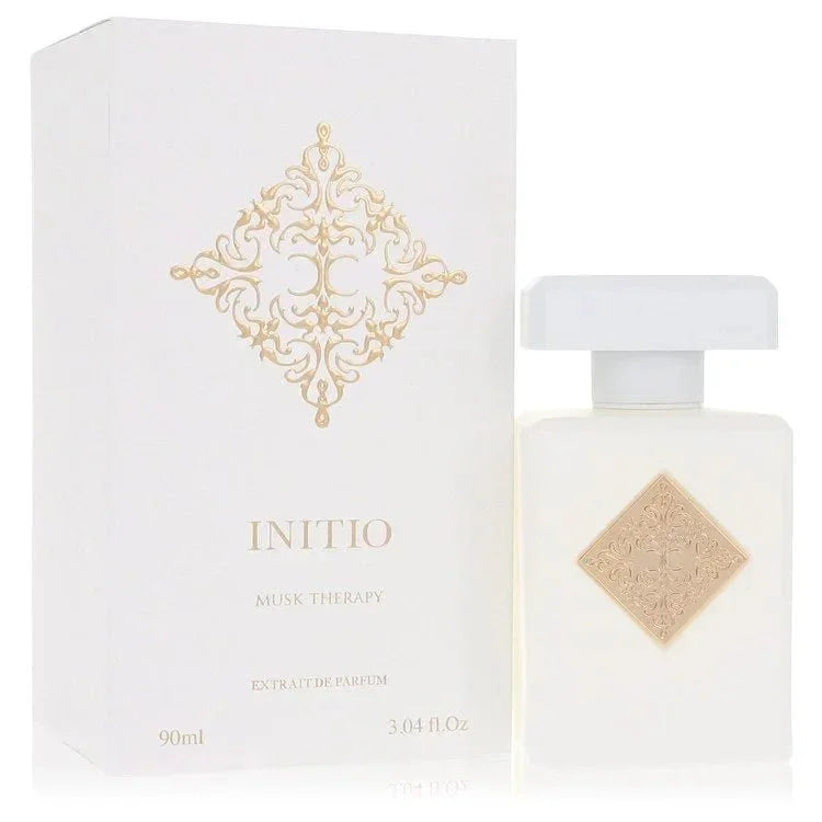 Initio Parfums Privés Musk Therapy Eau de Parfum bottle — woody floral musk unisex fragrance with bergamot, mandarin, white magnolia, blackcurrant, white sandalwood, white musk and pink musk