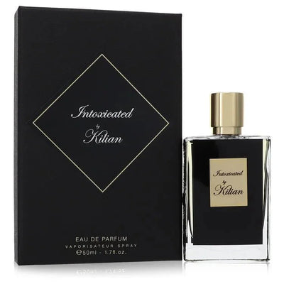 By Kilian Intoxicated Eau de Parfum black lacquer Cellars bottle — oriental spicy gourmand EDP with cardamom, Turkish coffee, tobacco and marshmallow