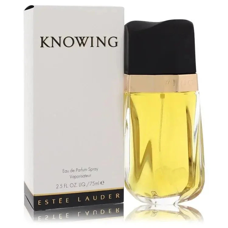 Estee Lauder Knowing Eau de Parfum Spray 75ml bottle and box, luxury fragrance