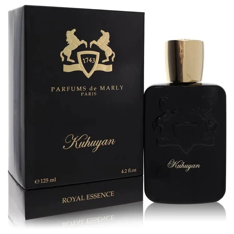 Parfums de Marly Kuhuyan Eau de Parfum spray with black and gold packaging, 125ml bottle